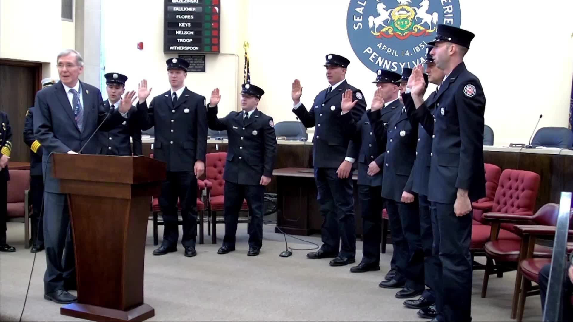 Thumbnail image for Erie Fire Department Promotions and Swearing in Ceremony - March 23, 2023
