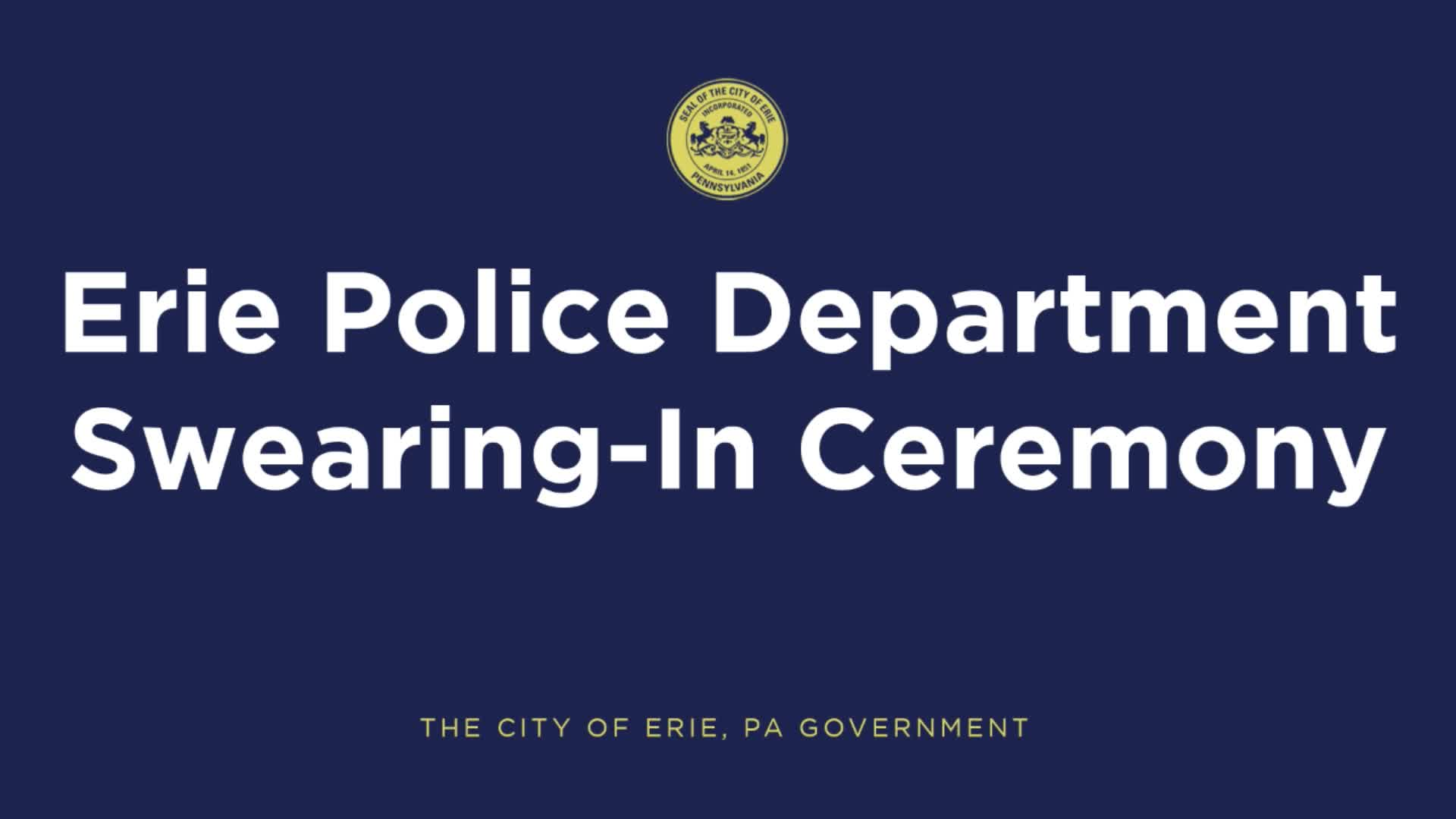 Thumbnail image for Erie Police Department Swearing In Ceremony