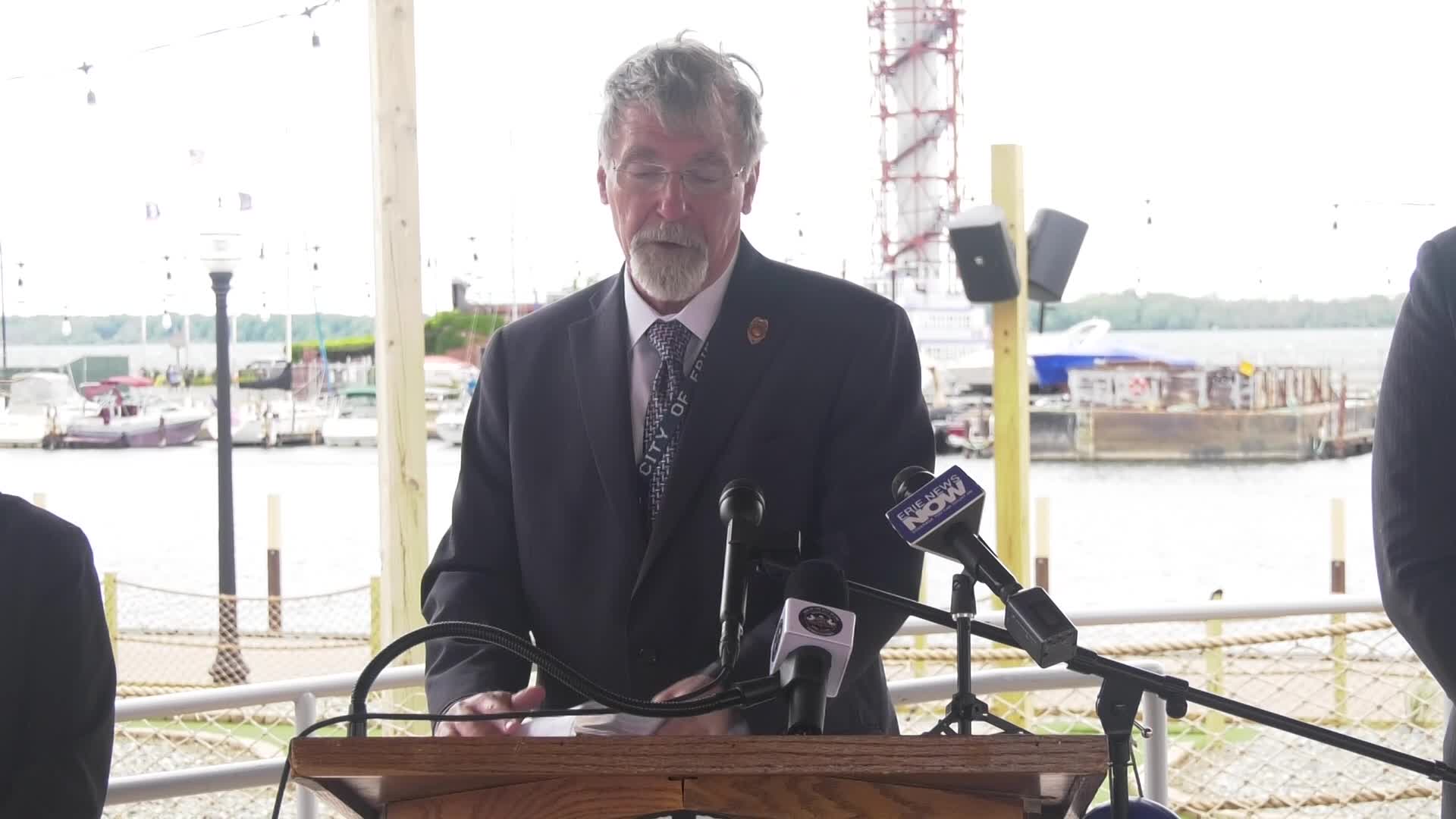 Thumbnail image for Mayor's News Conference Lights Over Lake Erie Announcement - June 12, 2023