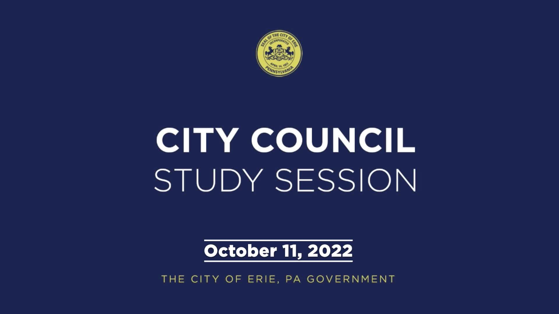 Thumbnail image for City Council Study Session - October 11, 2022