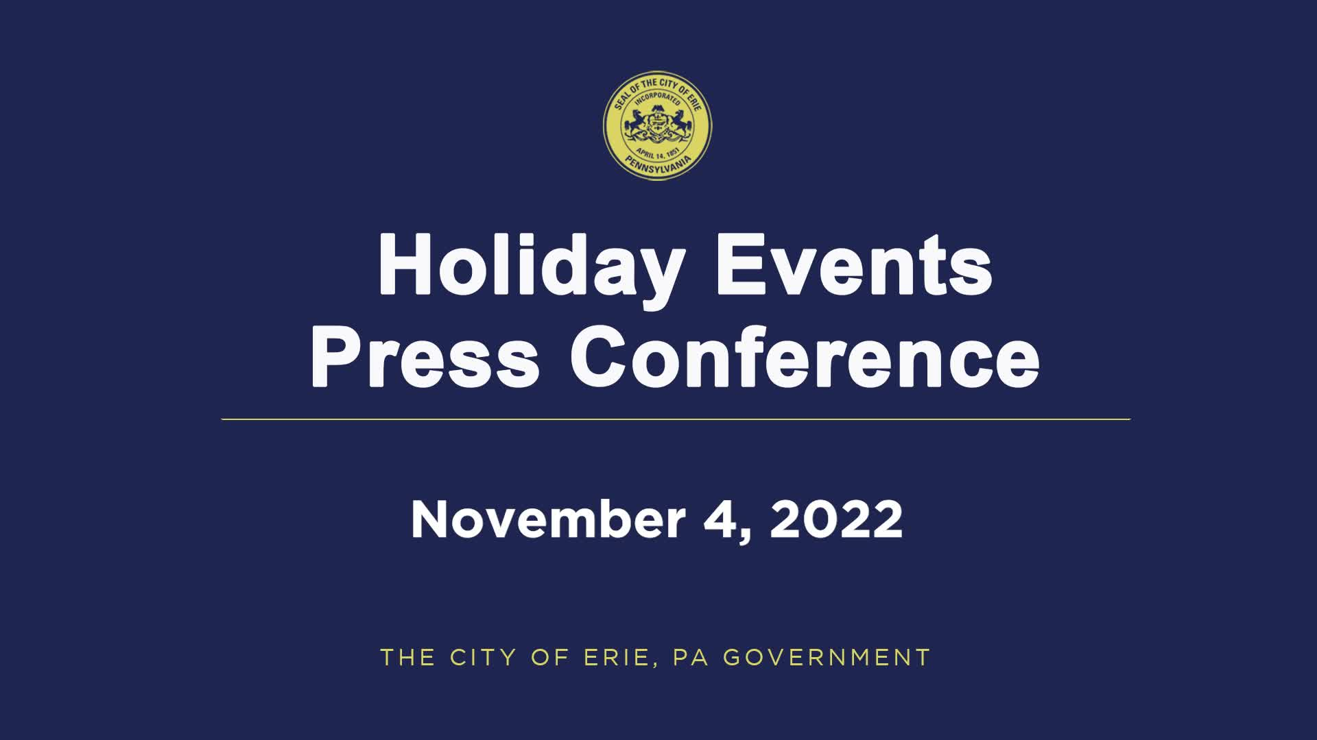 Thumbnail image for Holiday Events Press Conference - November 4, 2022