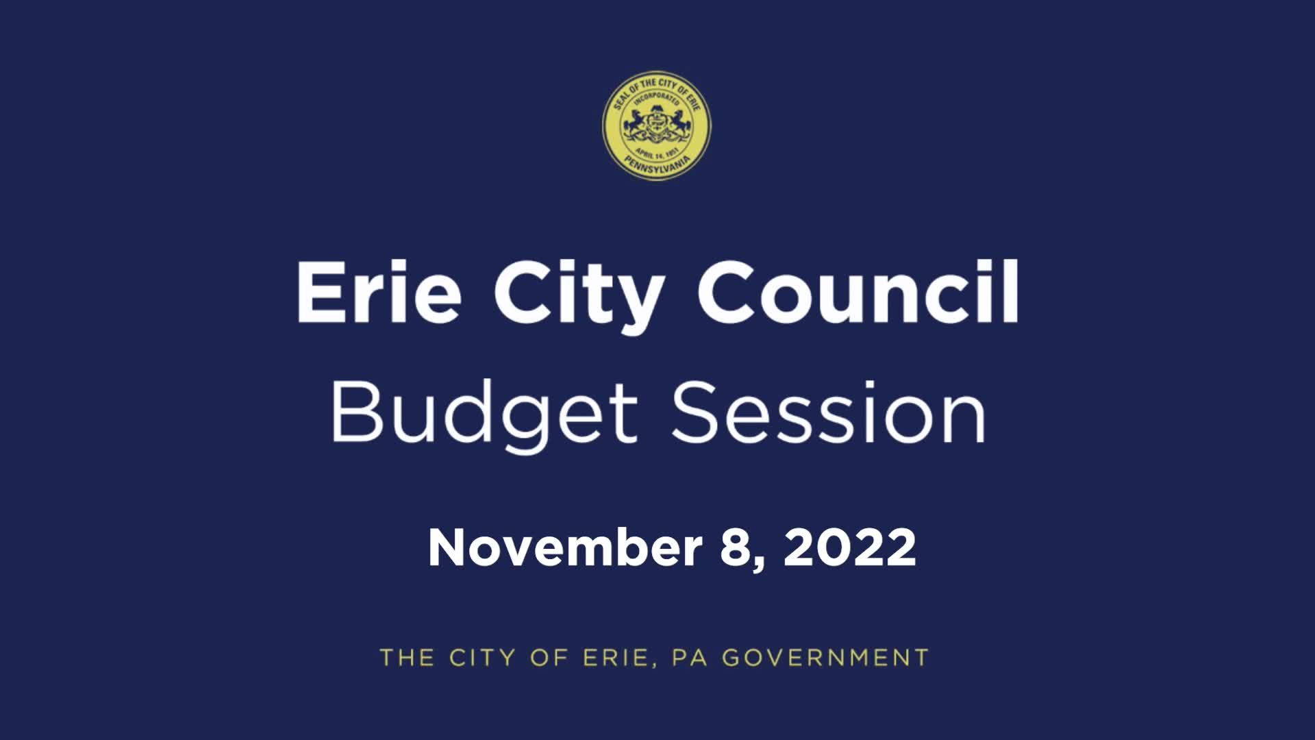 Thumbnail image for Budget Session Police and Fire - November 8, 2022