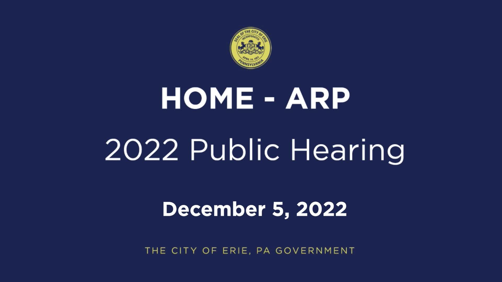 Thumbnail image for Home - ARP 2022 Public Hearing - December 5, 2022 Morning Session
