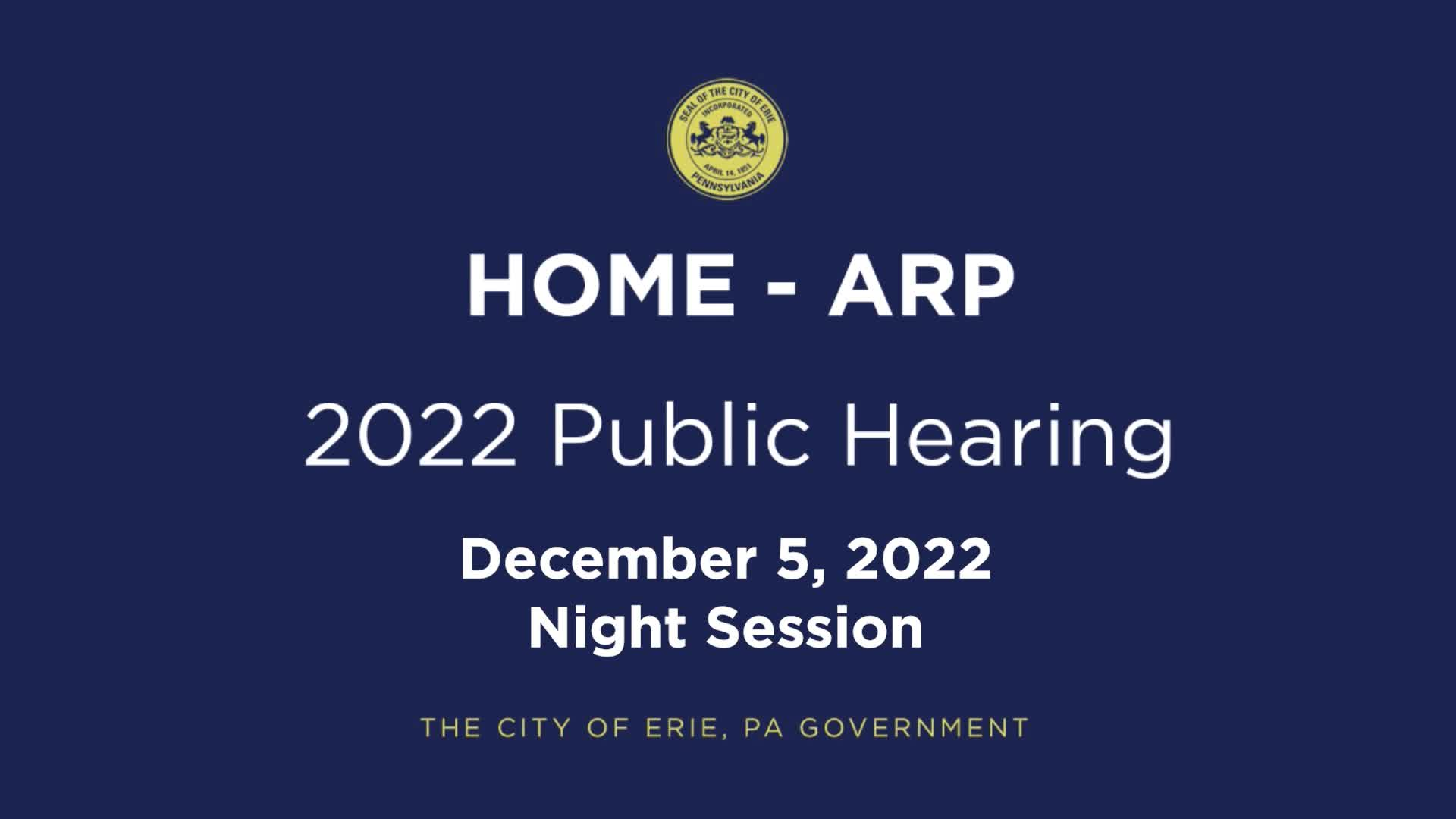 Thumbnail image for Home - ARP 2022 Public Hearing - December 5, 2022 Night Session
