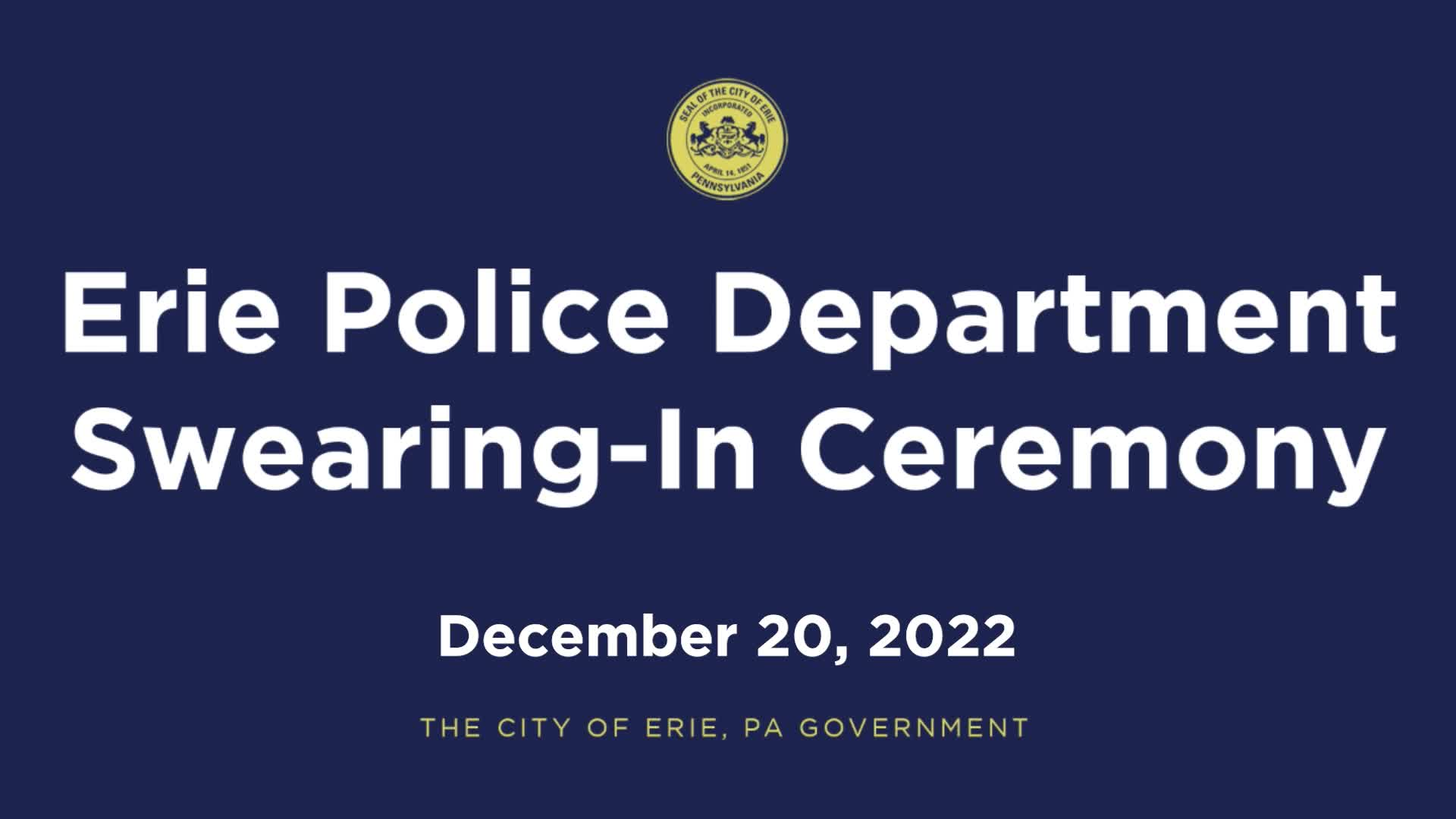 Thumbnail image for Police Swearing In Ceremony - December 20, 2022