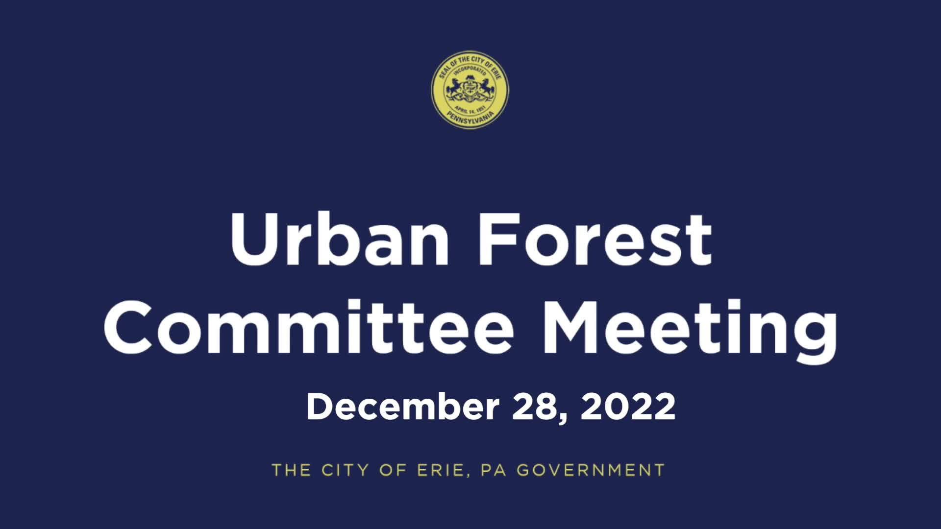 Thumbnail image for Urban Forest Committee Meeting - December 28, 2022
