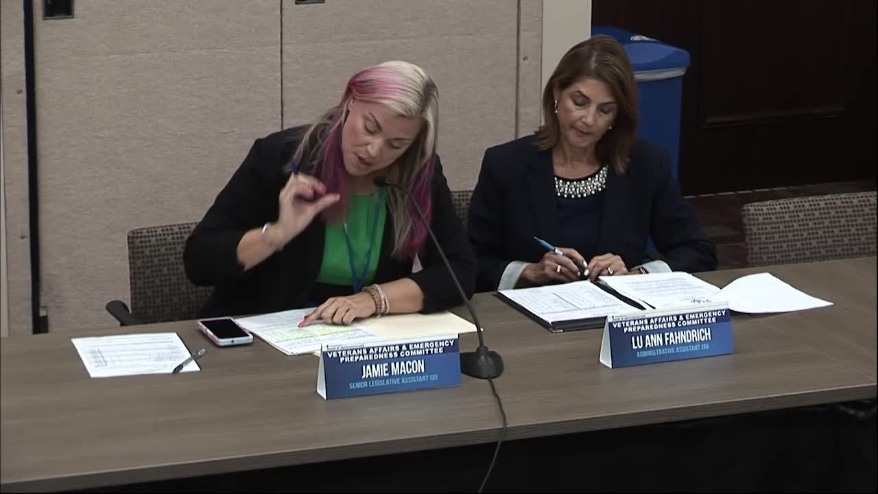 Thumbnail image for House Veterans Affairs & Emergency Preparedness Committee - Subcommittee on Military and Veterans Facilities Voting Meeting - October 4, 2023