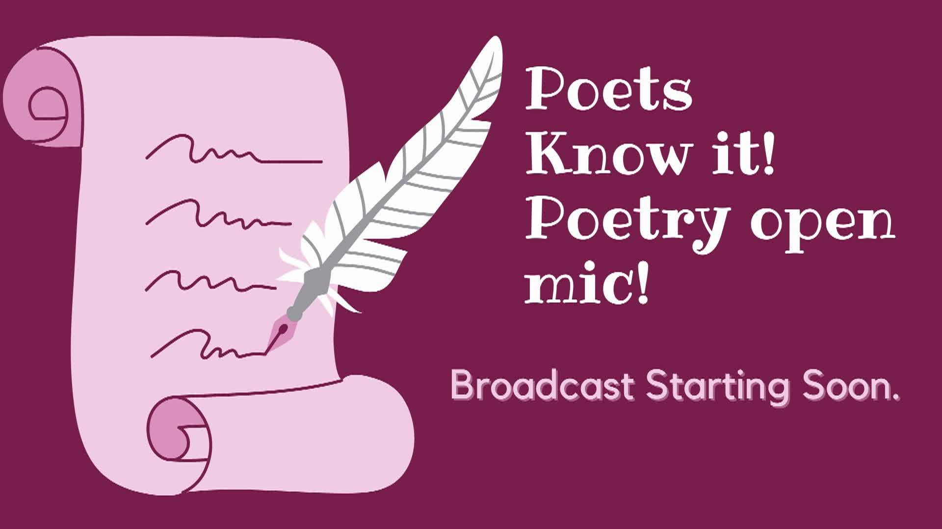 Thumbnail image for Poets Know it Poetry Open Mic - Live